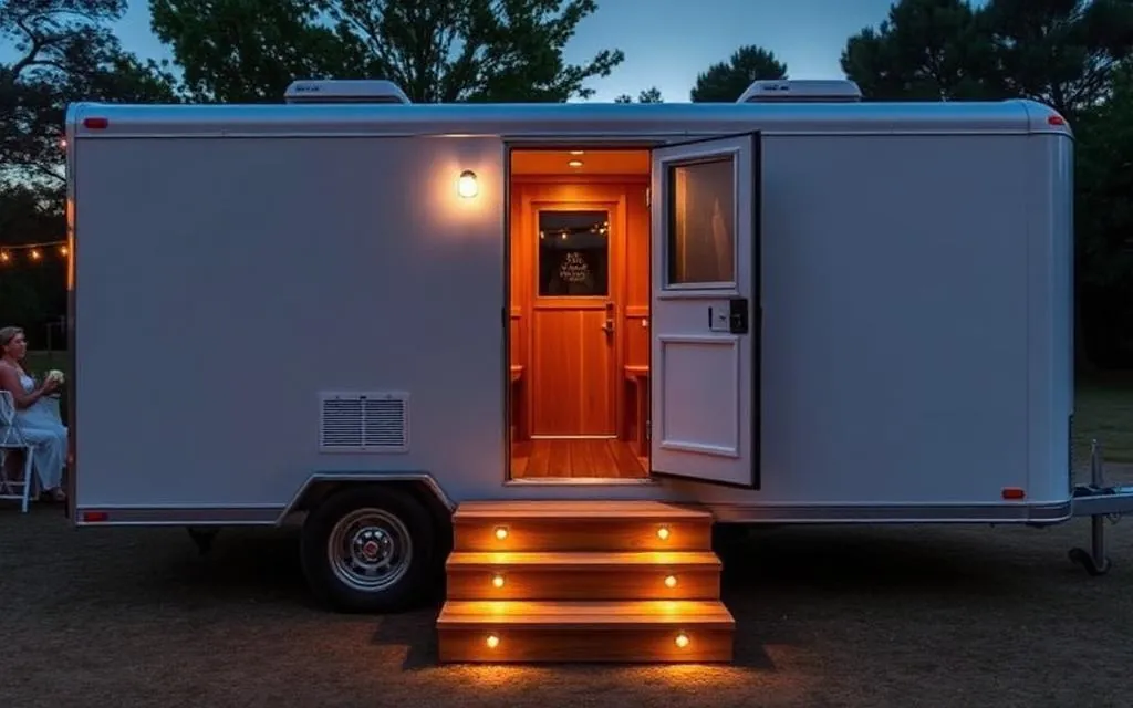 luxury portable restroom rentals from Fallcrest Portable Toilets